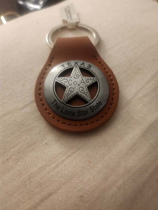 Other - Texas Lone Star State Leather Keychain - Brown